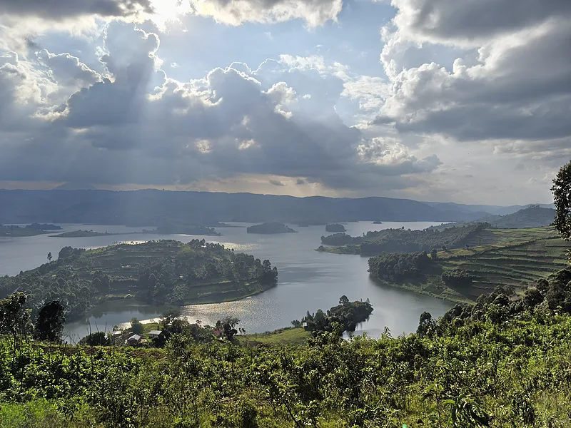 Szigetek a Bunyonyi-tónál