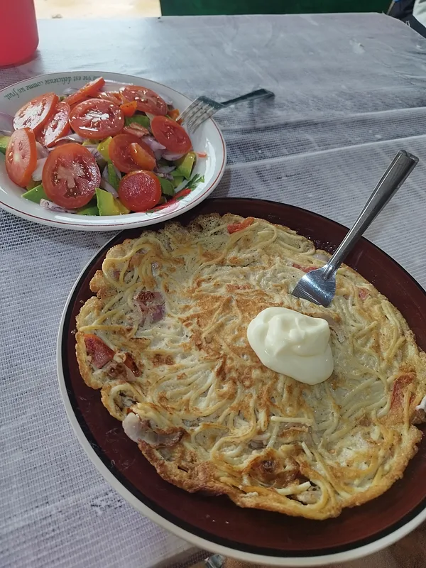 Spagettis omlett